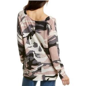 SKULL CASHMERE Scout Pink Gray Camo Cashmere Sweater XS